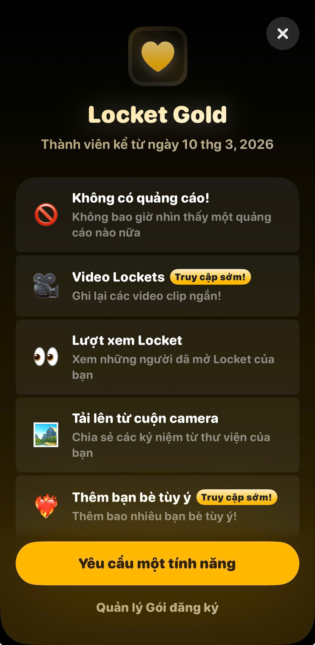 Đa dạng tính năng của Locket Gold Premium